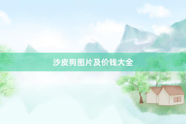 沙皮狗图片及价钱大全